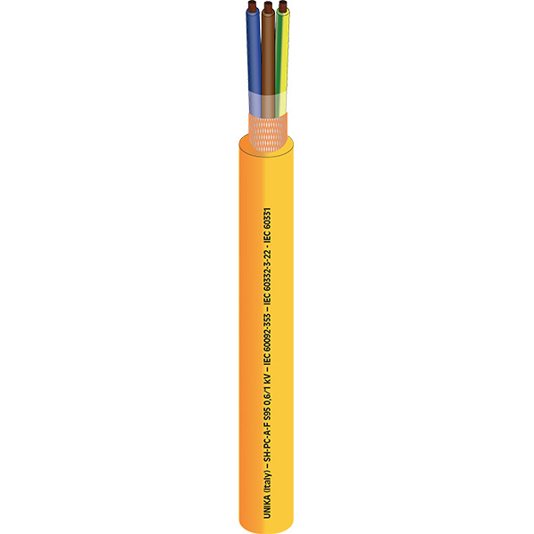 SH-PC-A-F S95, Cavi unipolari e multipolari, armati, resistenti al fuoco di potenza e controllo 0, 6/1 kV