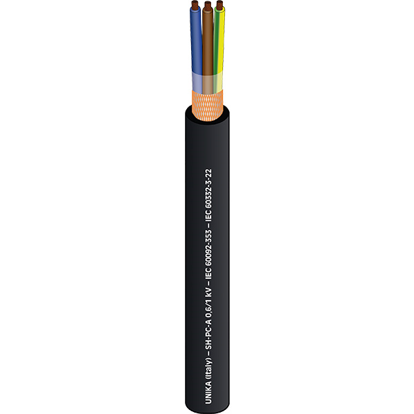 SH-PC-A, Single and multicore, armoured power and control shipboard cables rated 0, 6/1 kV