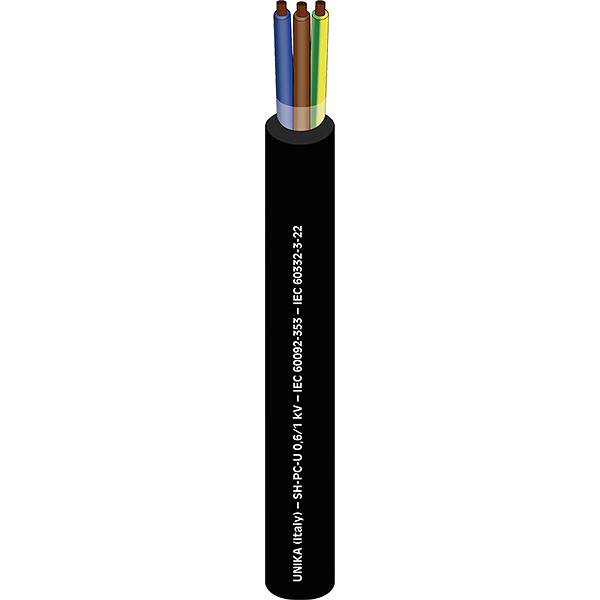 SH-PC-U, Single and multicore power and control shipboard cables rated 0, 6/1 kV, LSZH, flame retardant, unarmoured