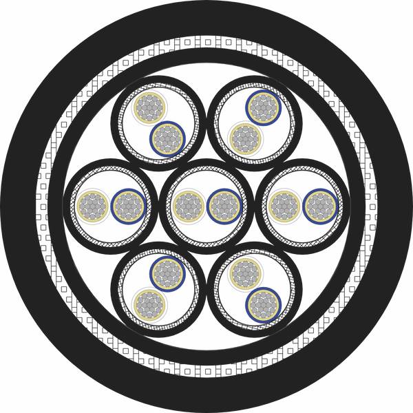 UNINAV type CS-xx-A, Cavo multipolare a coppie, schermato sulle coppie e armato sul totale, a bassa tossicità, miniaturizzato, flessibile, 300/500 V