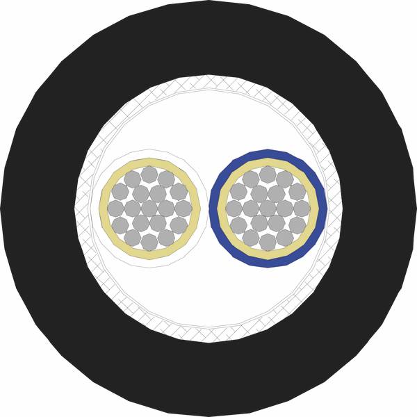 UNINAV type FN 02, Cavo bipolare di potenza, a bassa tossicità, miniaturizzato, flessibile, 300/500 V (varie versioni disponibili)