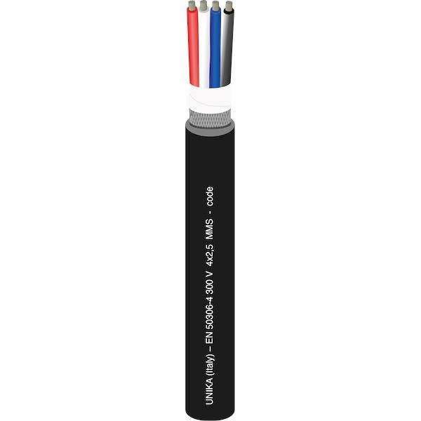 UNIRAIL TW – EN 50306-4 300 V – type MMS (Table 3), Multicore screened cables, standard wall sheathed