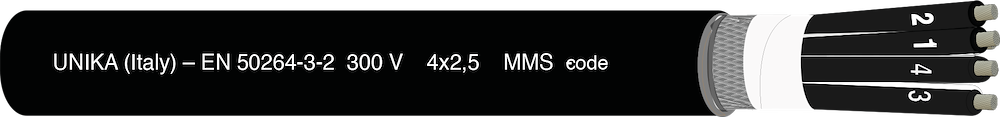 UNIRAIL S – EN 50264-3-2 300 V – type MMS