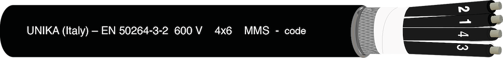 UNIRAIL S – EN 50264-3-2 600 V – type MMS