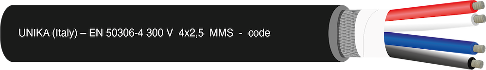 UNIRAIL TW – EN 50306-4 300 V – type MMS (Table 7)